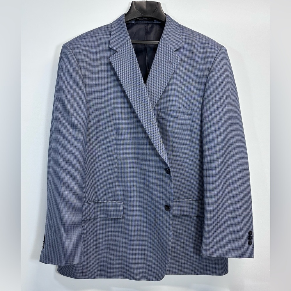 Eisenberg Blue houndstooth Blazer size 50R